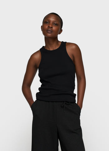 tank top pearls | black