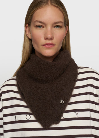 knit bandana | deep wine