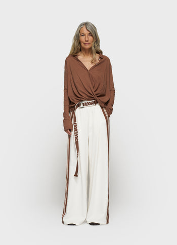 wide pants tape | ecru