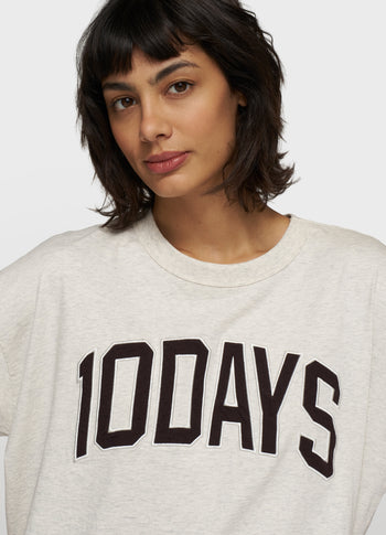 baseball tee 10DAYS | soft white melee