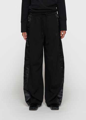 western jogger satin | black
