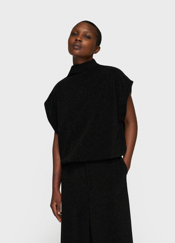 sleeveless top sparkle | black