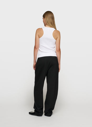 banana pants pinstripe | black