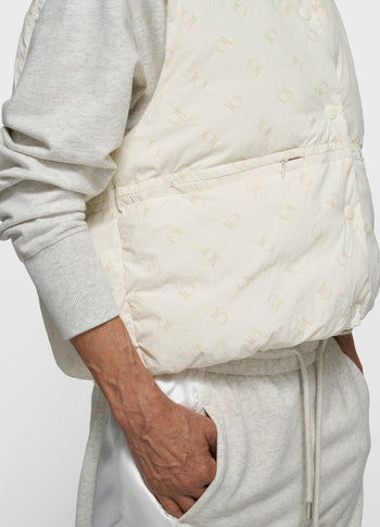 padded vest monogram | pearl