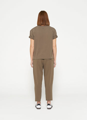 side panel jogger | dark moss