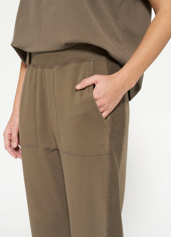 side panel jogger | dark moss