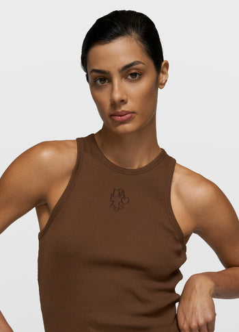 tank top rib | dark truffle