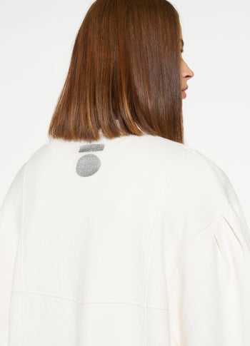 fleece icon jacket | ecru