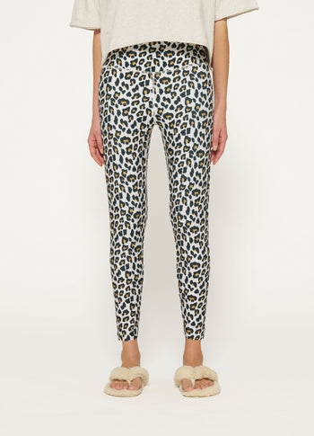 yoga leggings leopard | bone
