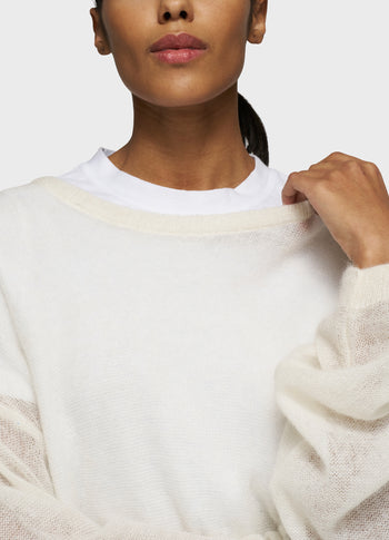 THE KNIT SWEATER | ecru