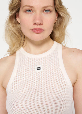 tank top mesh | ecru