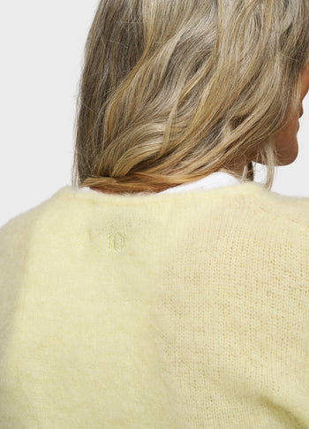 soft knit sweater | pastel yellow