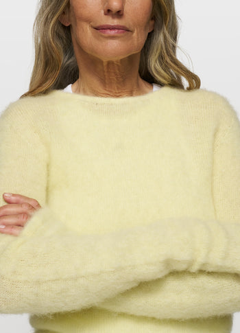 soft knit sweater | pastel yellow