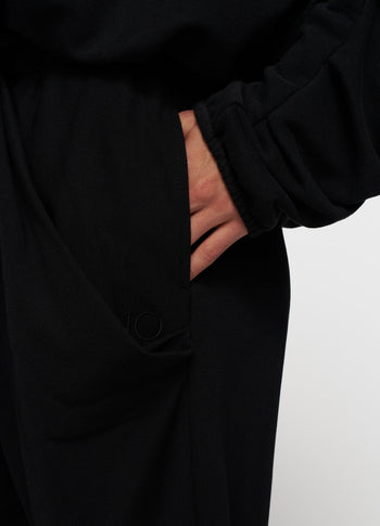 pleated belt jogger punto | black