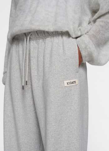 THE BAR JOGGER FLEECE | light grey melee