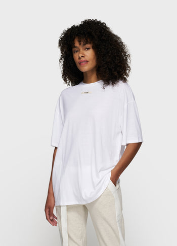 oversized tee jersey | optic white