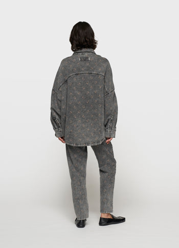 belted pants monogram | black