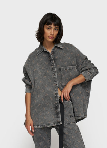 shirt jog denim | black