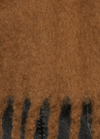 thick brushed scarf | suede