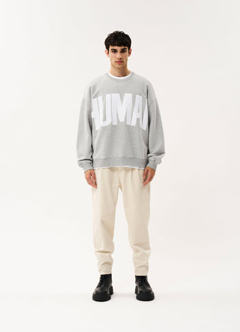 Human fleece sweater | light grey melee
