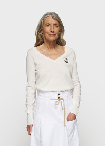 v-knit classic cashmere | ecru