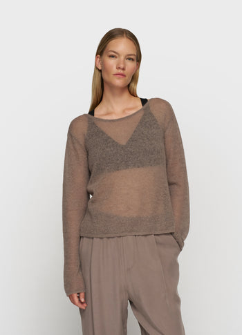 slim knit sweater | moonrock