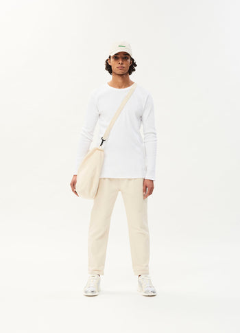 Alex rib jersey tee | white