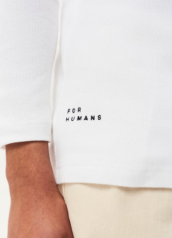 Alex rib jersey tee | white