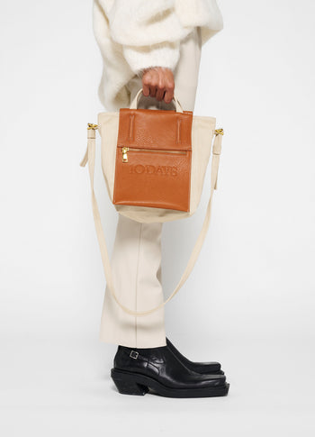 mini box bag | saddle brown