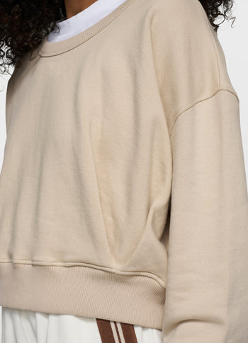 cropped sweater gathering | light earth