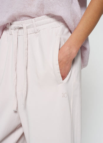 pants washed jersey | pale lilac