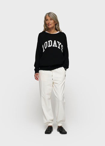 statement sweater knit | black