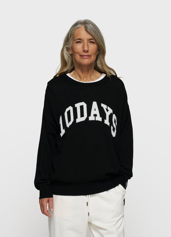 statement sweater knit | black