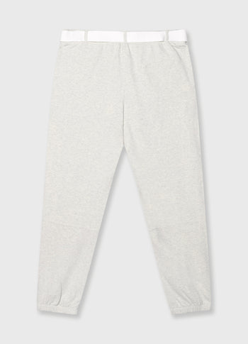 belted cropped jogger tape | soft white melee