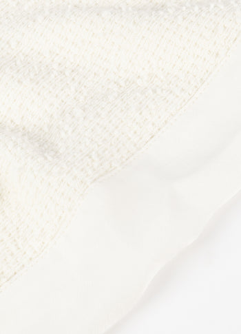 texture fleece jogger | ecru