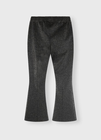 flared pants glitter | black