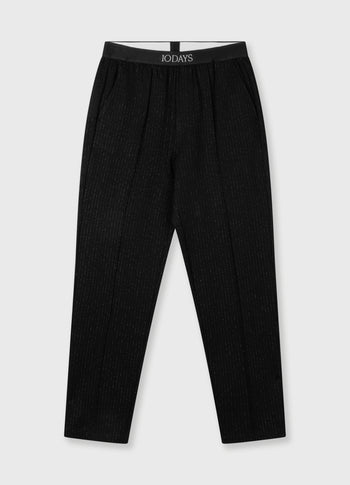 slim pants pinstripe | black