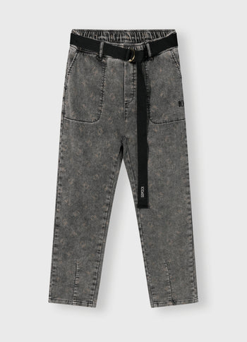 belted pants monogram | black