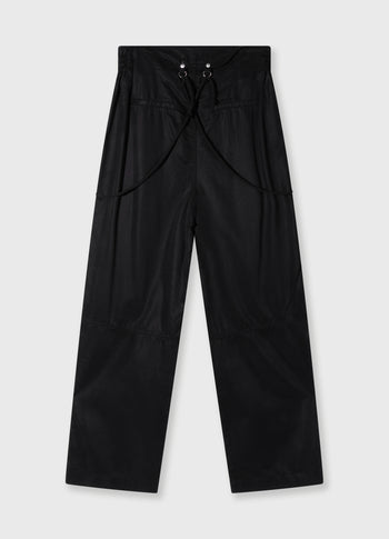 strap salopette twill tencel | black