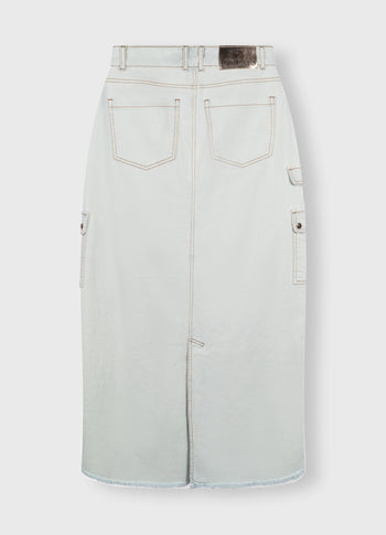 slub twill skirt | sea foam
