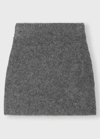 mini hairy knit skirt | antra melee