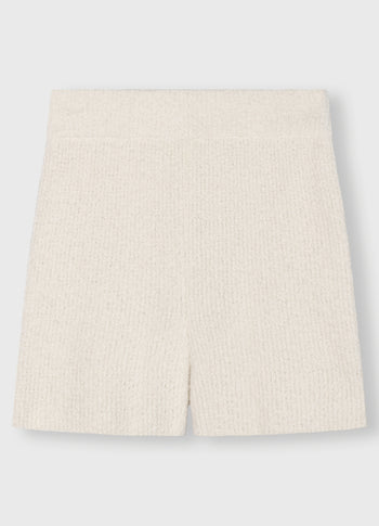 boucle knit shorts | light natural