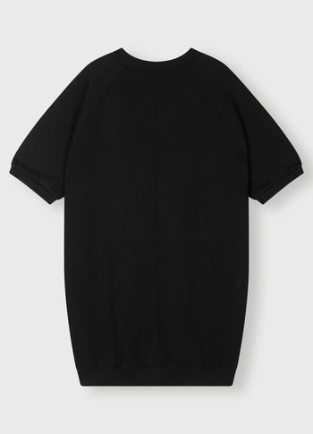 short sleeve sweat dress | black