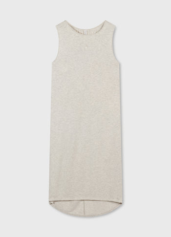 soft cinch back dress | soft white melee