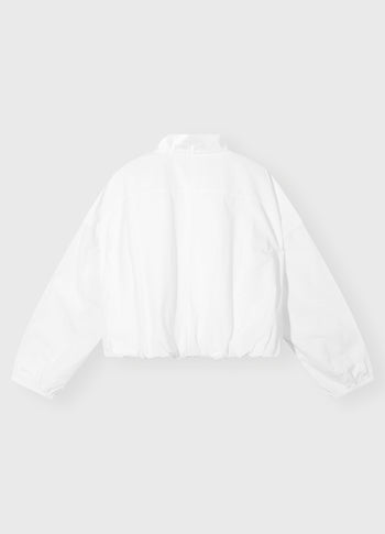 cropped smoking blouse | white