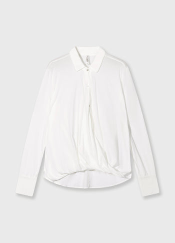 wrap blouse | ecru