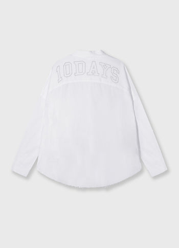 stamp shirt pique | white