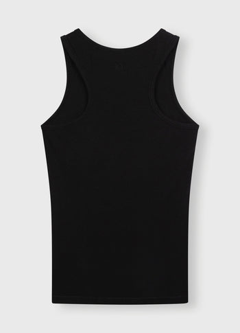 singlet linen cotton | black
