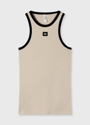 tank top rib contrast | light earth