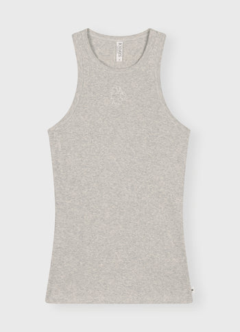 tank top rib embro | light grey melee